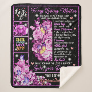 Couverture Sherpa À Ma Mère Cadeau Anniversaire, Amour Maman Idée Ca