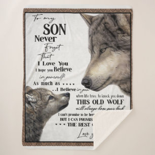 Couverture Sherpa À Mon Fils Cadeau, Maman Et Fils, Lettre D'Amour À