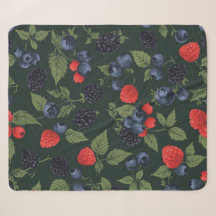 Couverture Sherpa à motif de baies sauvages