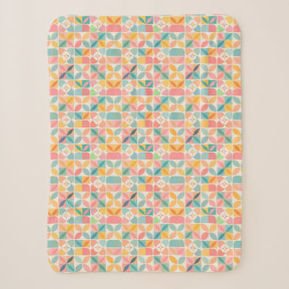 Couverture Sherpa à motif floral géométrique color