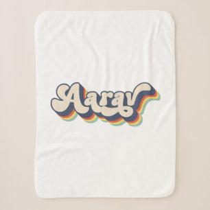 Couverture Sherpa Aarav Nom de famille personnalisé prénom Aarav P