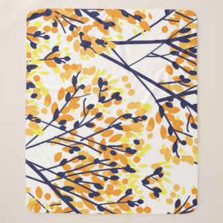 Couverture Sherpa Abstrait arbre d'automne Motif moderne