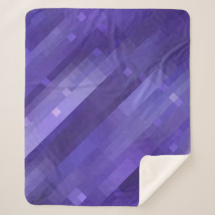 Couverture Sherpa Abstrait brillant en mosaïque violet arrière - pla