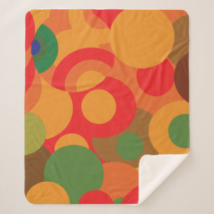 Couverture Sherpa Abstrait coloré motif géométrique moderne
