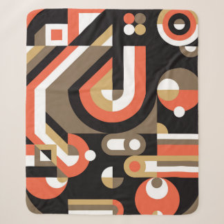 Couverture Sherpa Abstrait géométrique : Conception futuriste de l'o