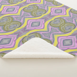 Couverture Sherpa Abstrait Jaune