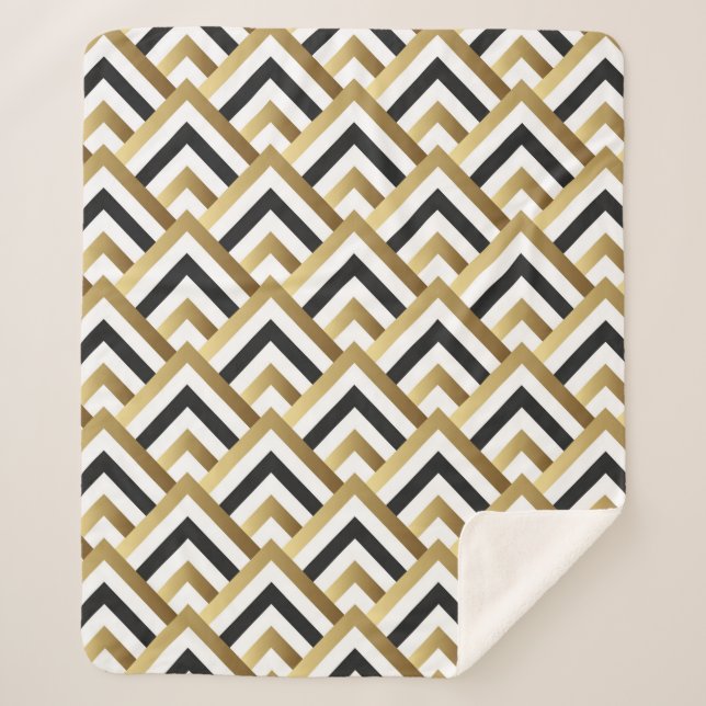 Couverture Sherpa Abstrait Motif sans couture. Patch transparent vin (Devant)