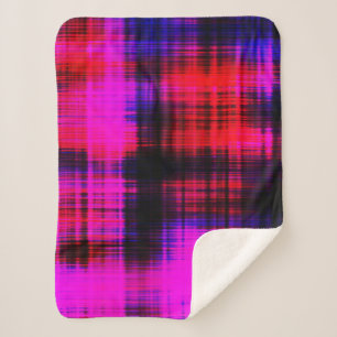 Couverture Sherpa Abstrait motif vintage coloré