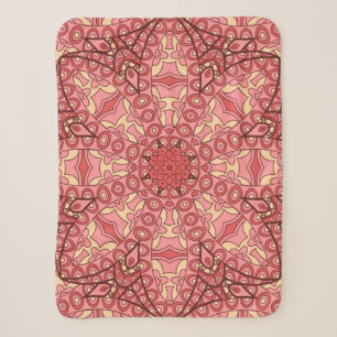 Couverture Sherpa Abstraite fleur mandala ethnique sans couture moti