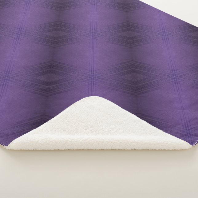 Couverture Sherpa Acceptation | Motif Boho violet écectique (3/4)