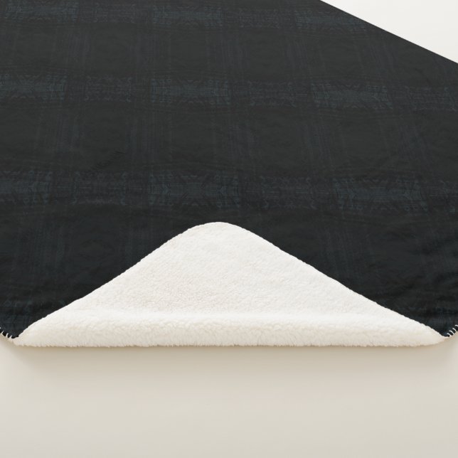 Couverture Sherpa Acceptation | Texture foncée Shibori (3/4)