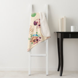 Couverture Sherpa Adorable Motif de chien