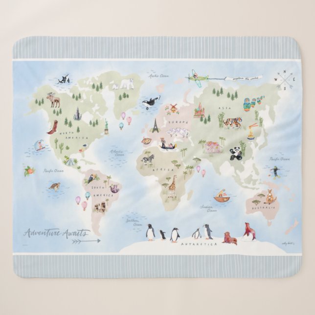 Couverture Sherpa Adventure Await World Map (Devant (Horizontal))