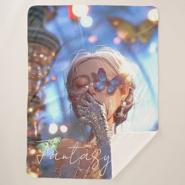 Couverture Sherpa Aesthetic / Dark Fantasy Girl (Devant)