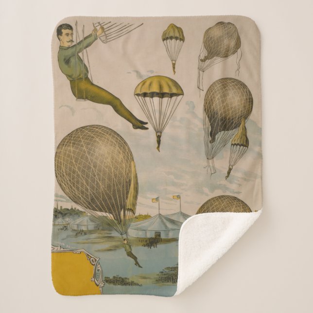 Couverture Sherpa Affiche De Cirque D'Un Ballon Aérien (Devant)