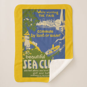 Couverture Sherpa Affiche de voyage Promotion Sea Cliff, Long Island