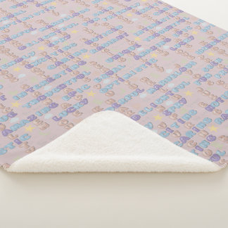Couverture Sherpa Affirmations Positives pour la Nurserie Bébé Rose
