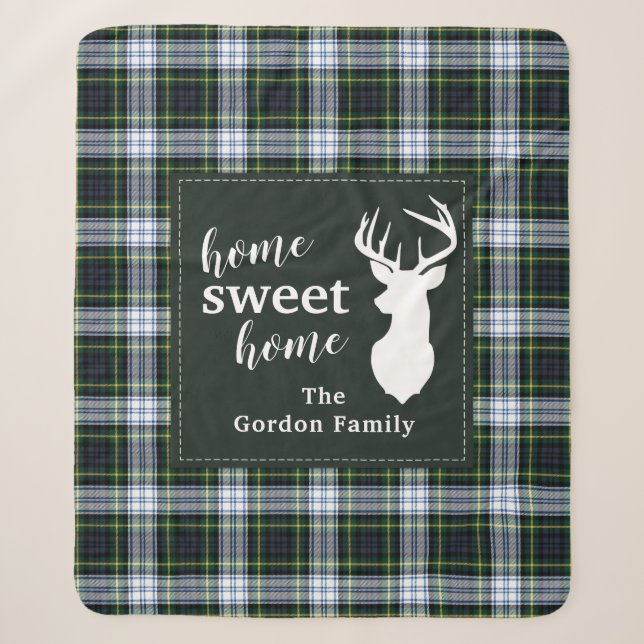 Couverture Sherpa Agritourisme Rustique Gordon Tartan (Devant)