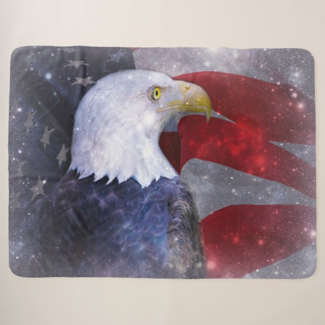 Couverture Sherpa Aigle de Bald (Devant (Horizontal))
