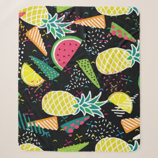 Couverture Sherpa Aiguille de pastèque : Motif géométrique sans fil