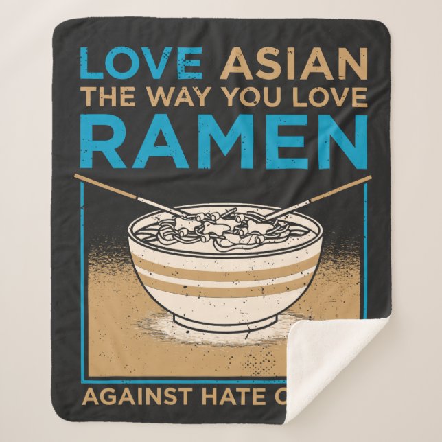 Couverture Sherpa Aimer Asiatique Comme Vous Aimez Ramen (Devant)