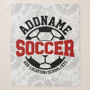 Couverture Sherpa AJOUT PERSONNALISÉ NOM Joueur de football Cravate-