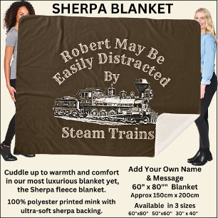 Couverture Sherpa Ajouter Le Texte Du Nom - Facilement Distrait Par