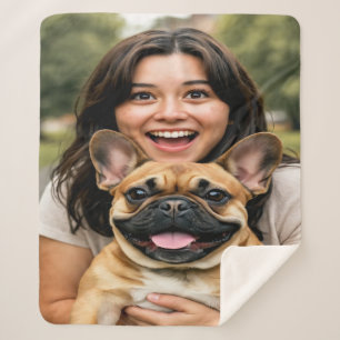 Couverture Sherpa Ajouter une photo de bouledogue français Personnal