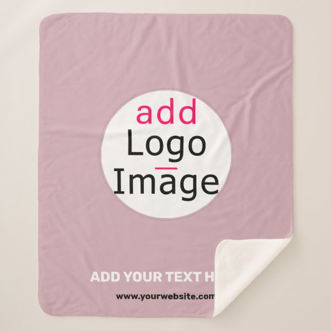 Couverture Sherpa Ajouter Votre Logo Entreprise Personnalisable Dust (Devant)