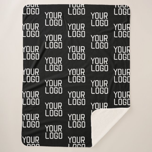 Couverture Sherpa Ajouter votre logo Répéter Motif Modèle modifiable (Devant)