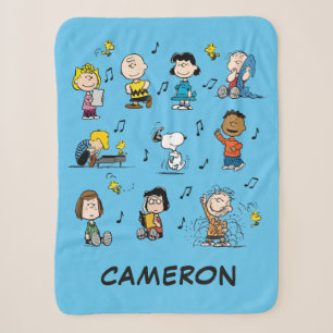 Couverture Sherpa Ajoutez votre nom   Charlie Brown et Gang