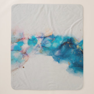 Couverture Sherpa Alcohol Ink Art. Abstract painting. Alcohol Ink ba
