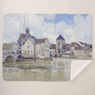 Couverture Sherpa Alfred Sisley Bâtiments et ponts avec l'eau