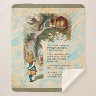 Couverture Sherpa Alice au pays des merveilles Cheshire Cat Mad