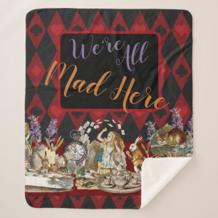 Couverture Sherpa Alice Aventures avec le Chat de Cheshire Fou de Wo