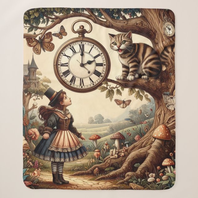 Couverture Sherpa Alice & Cheshire Cat: Whimsical Wonderland Fantasy (Devant)