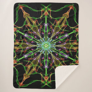 Couverture Sherpa Alien Spider Web Mandala   Cadeaux d'araignée
