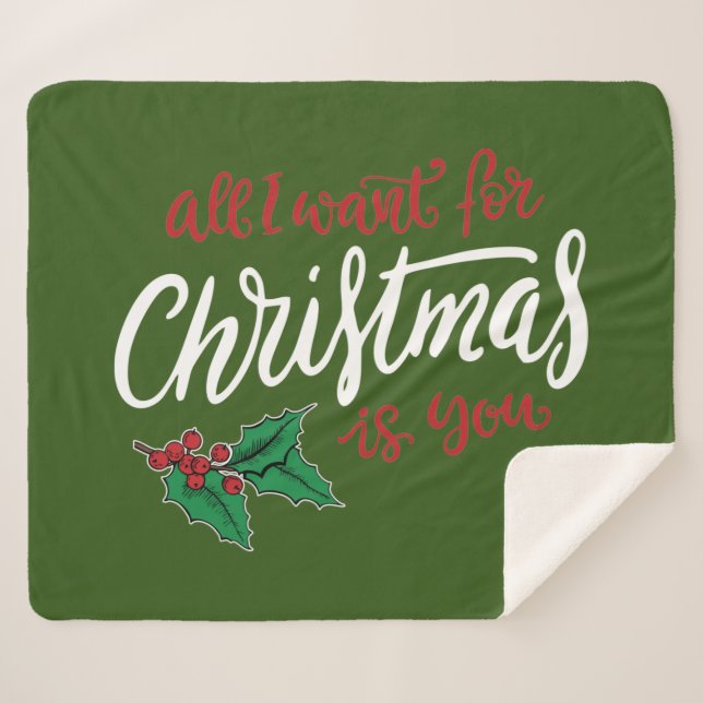 Couverture Sherpa All I want for Christmas (Devant (Horizontal))