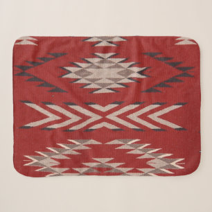 Couverture Sherpa Amérindien Motif rouge du sud-ouest