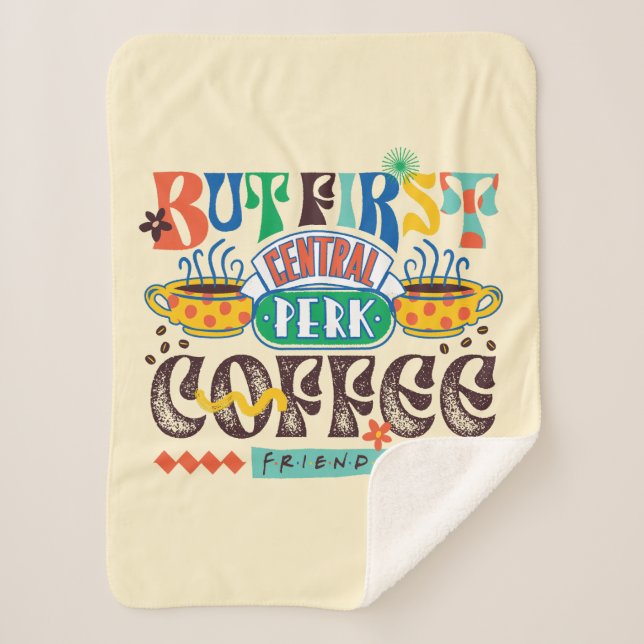 Couverture Sherpa AMIS™ | Mais Premier café Vibrant Graphisme (Devant)