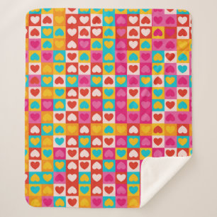 Couverture Sherpa Amour en Motif