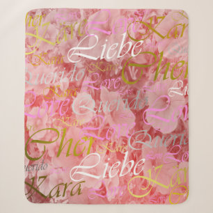 Couverture Sherpa Amour, liebe, kara, cher, käre, querido, texte, ro
