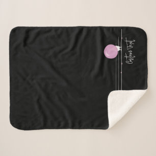 Couverture Sherpa Amusant Bubblegum Birds on a Wire Black