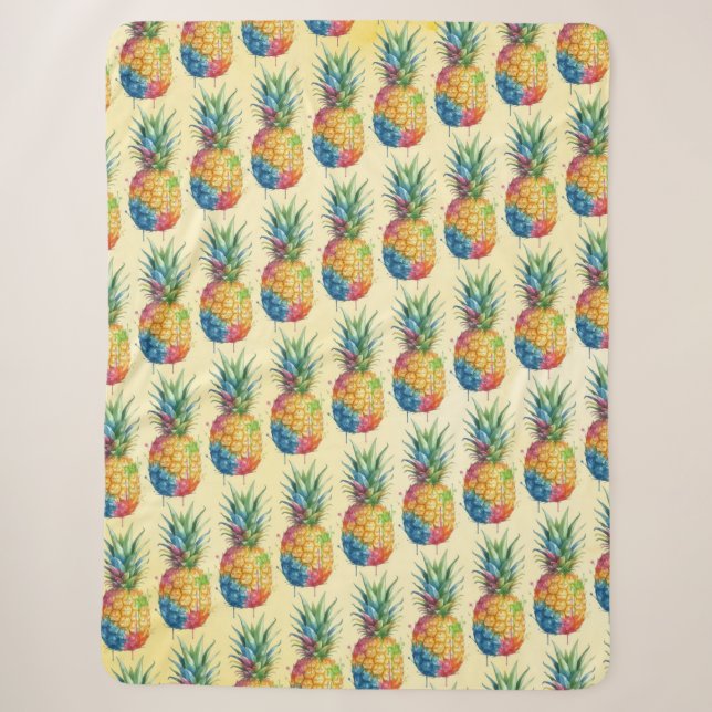 Couverture Sherpa Ananas (Devant)