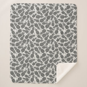 Couverture Sherpa Ananas monochromes