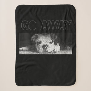 Couverture Sherpa Anglais Bulldog Chiot Distances Sociales S'Éloigne