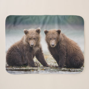 Couverture Sherpa Animaux de bébés cutest Deux petits ours d'ours