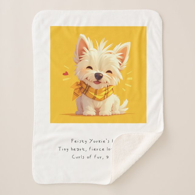 Couverture Sherpa Animaux familiers Fleece Blanches & Jets (Devant)