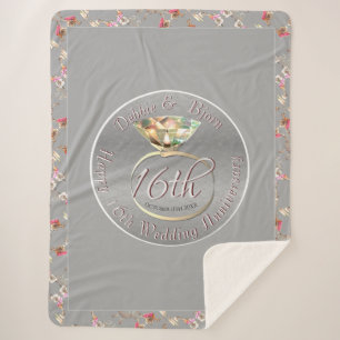 Couverture Sherpa Anniversaire du 16e Mariage de la cire