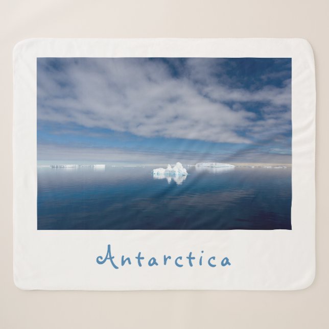 Couverture Sherpa Antarctique paysage photo de glace flottante avec  (Devant (Horizontal))